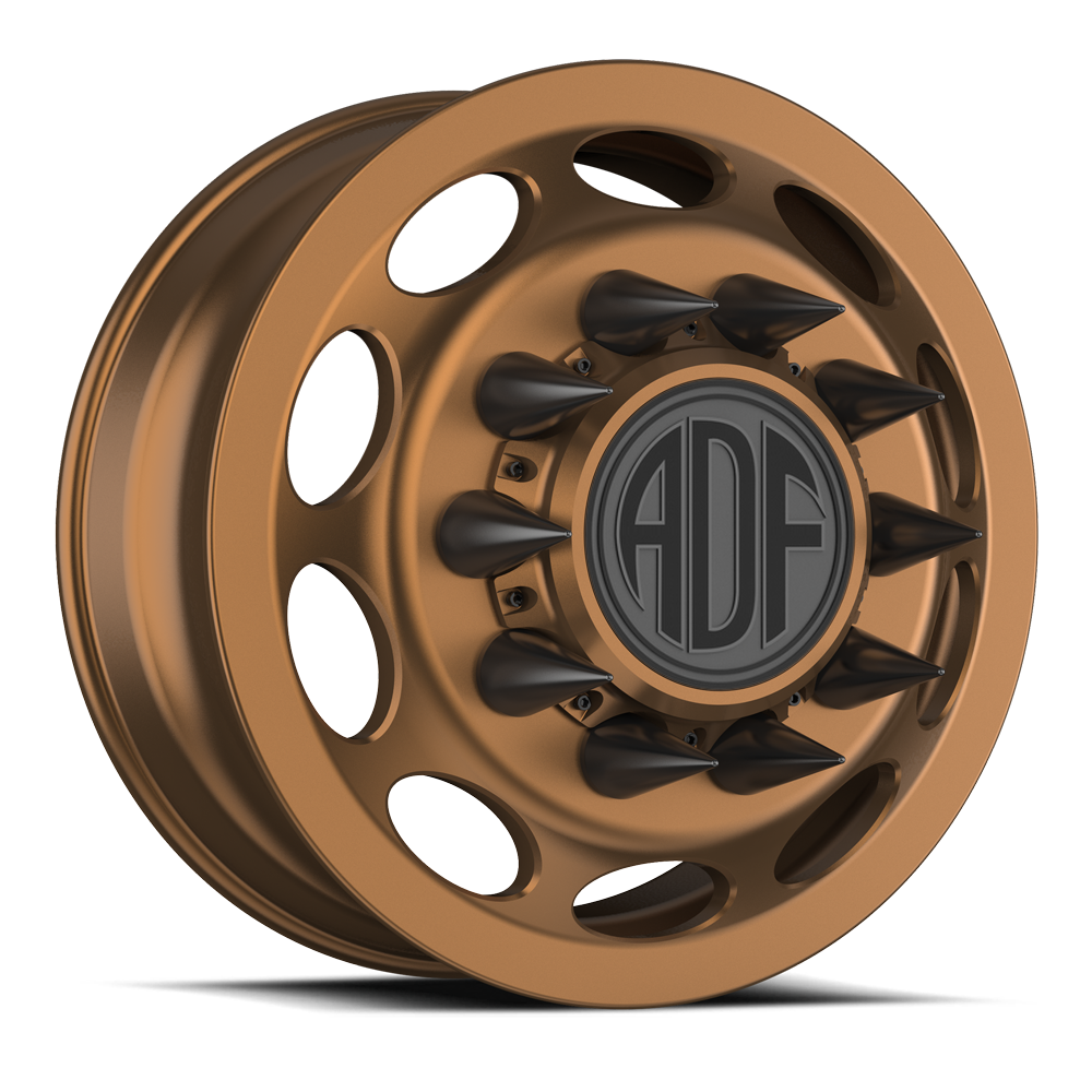 MEGA PETE Working Class forged dually wheel, bronze finish, front wheel