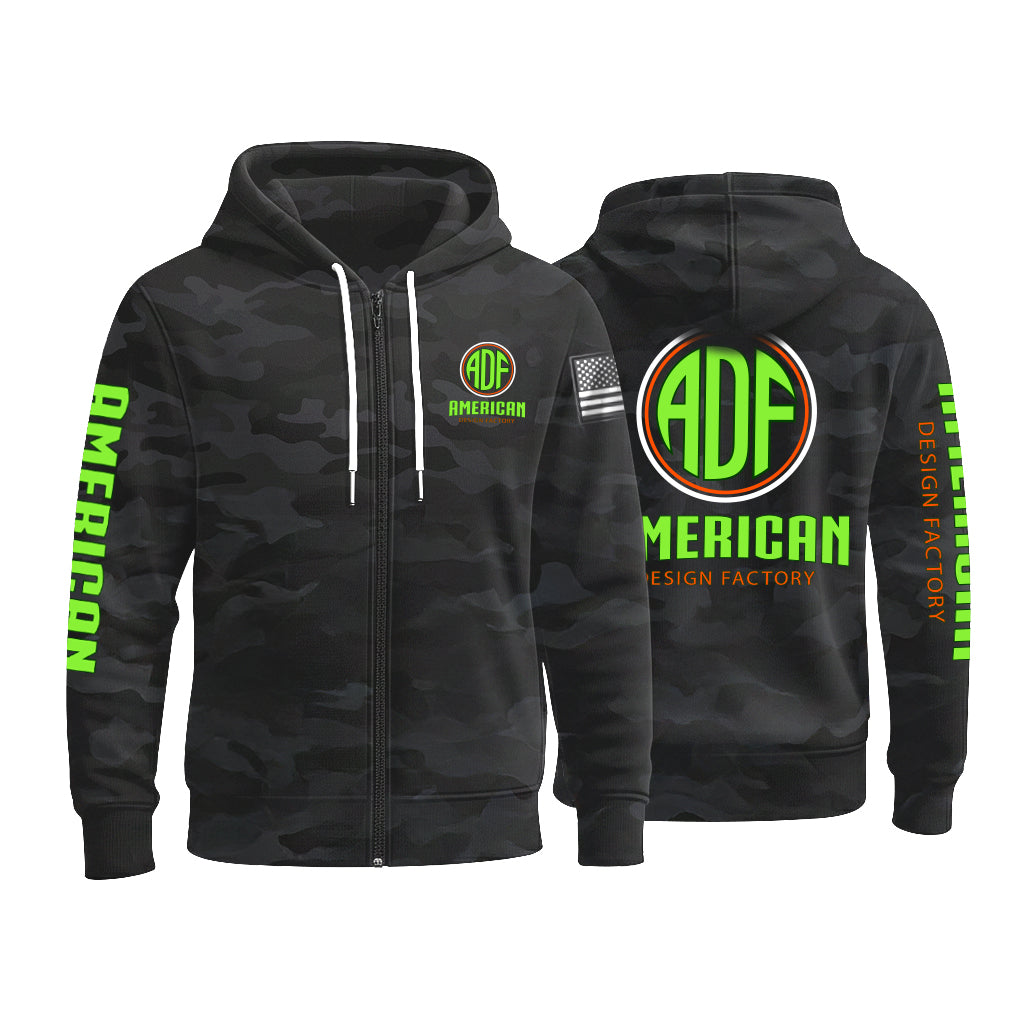 ADF Storm Force Hoodie - Black Camo
