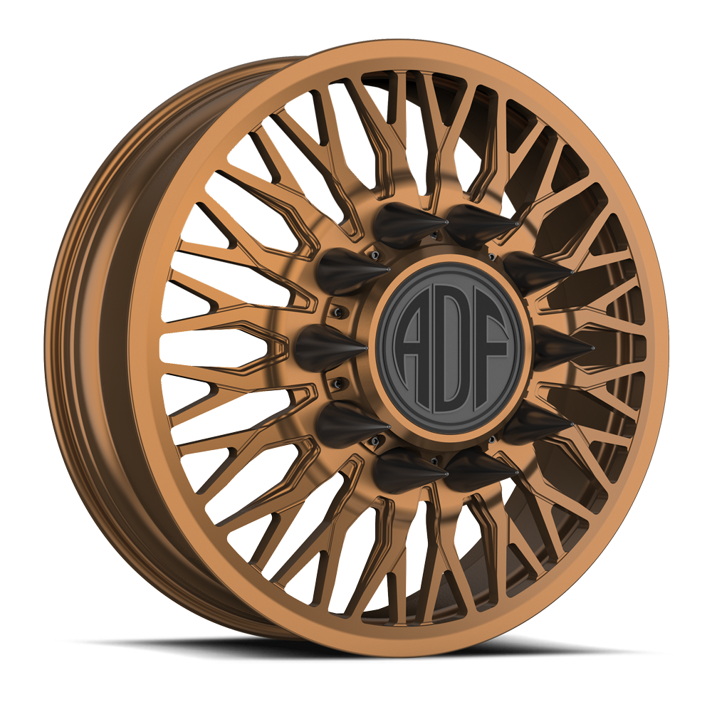 RIZZ Show Class forged dually wheel, bronze finish, front wheel