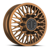RIZZ Show Class forged dually wheel, bronze finish, front wheel