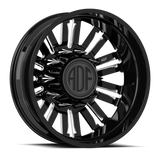 RIPPER Show Class forged dually wheel, gloss black machined finish, rear wheel