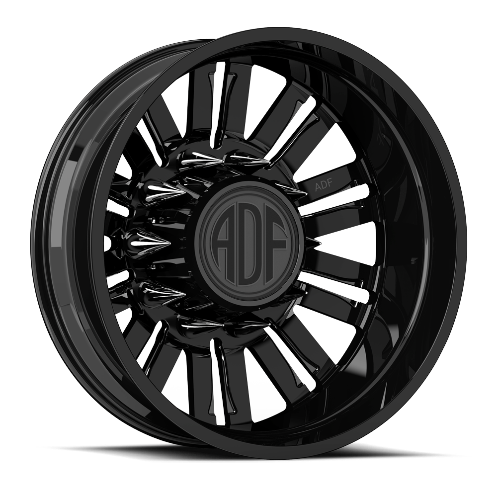 RIPPER Show Class forged dually wheel, gloss black finish, rear wheel