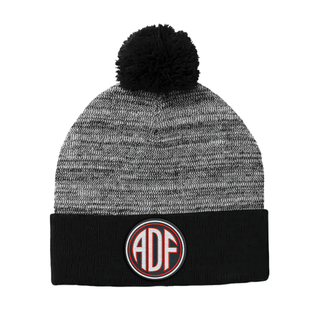 ADF Storm Force Pom Beanie - Black / Grey Heather